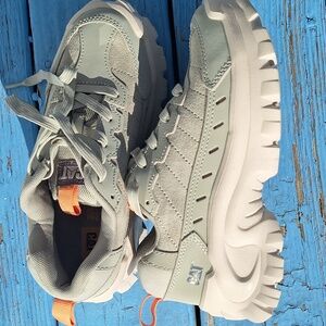 Caterpillar Intruder Lite Gray and Orange Women's Sneakers Size 7.5